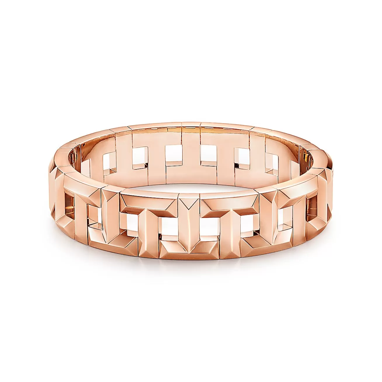 Tiffany & Co. Tiffany T True hinged bracelet in 18k rose gold, medium. | ^ Bracelets | Men's Jewelry