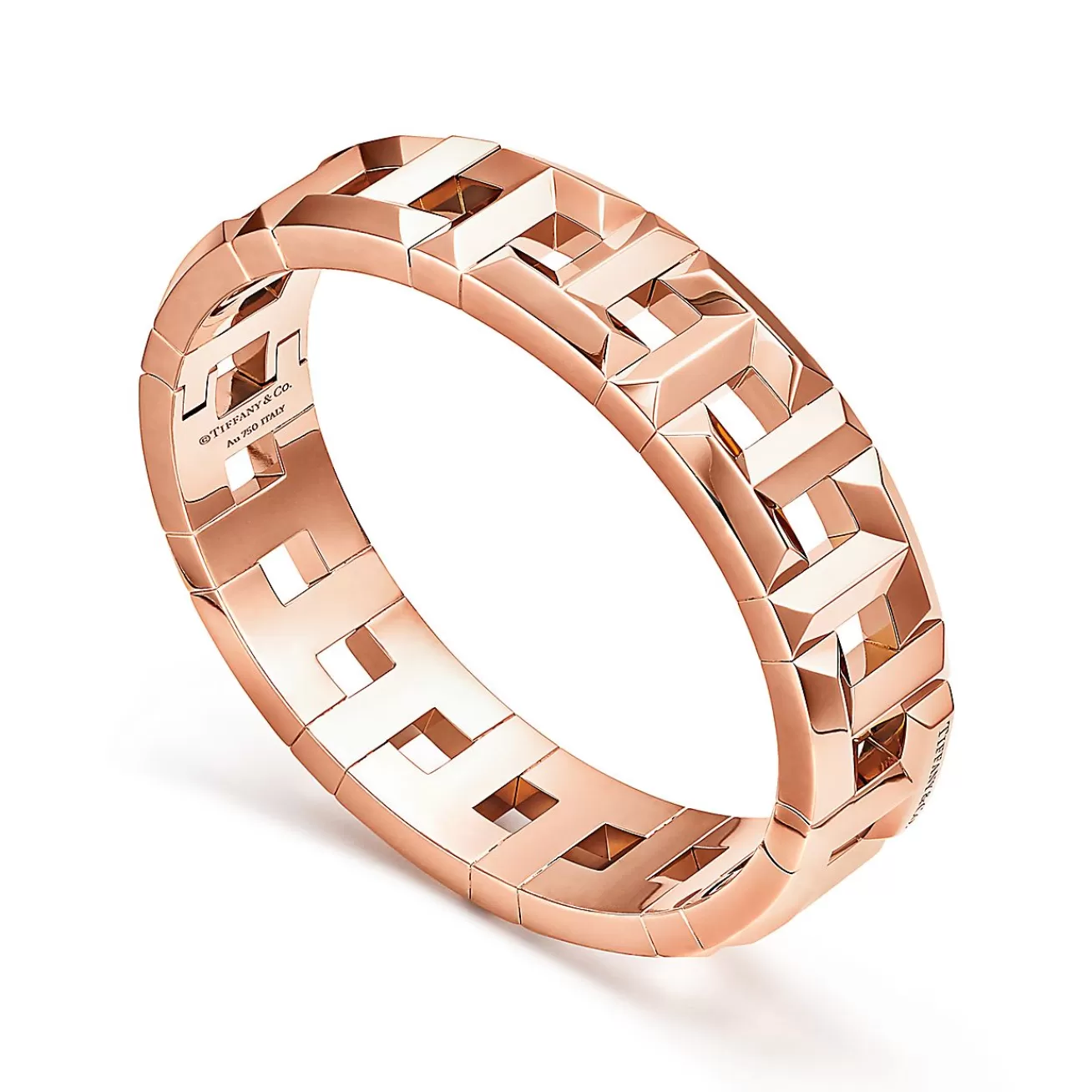 Tiffany & Co. Tiffany T True hinged bracelet in 18k rose gold, medium. | ^ Bracelets | Men's Jewelry