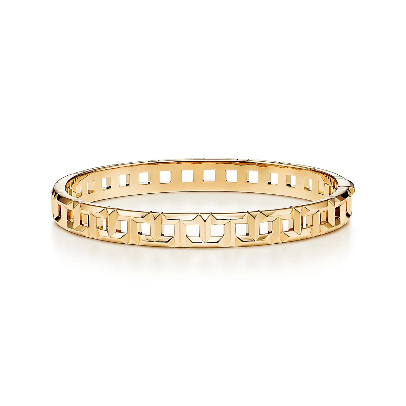 Tiffany & Co. Tiffany T True narrow hinged bangle in 18k gold, large. | ^ Bracelets | Gold Jewelry