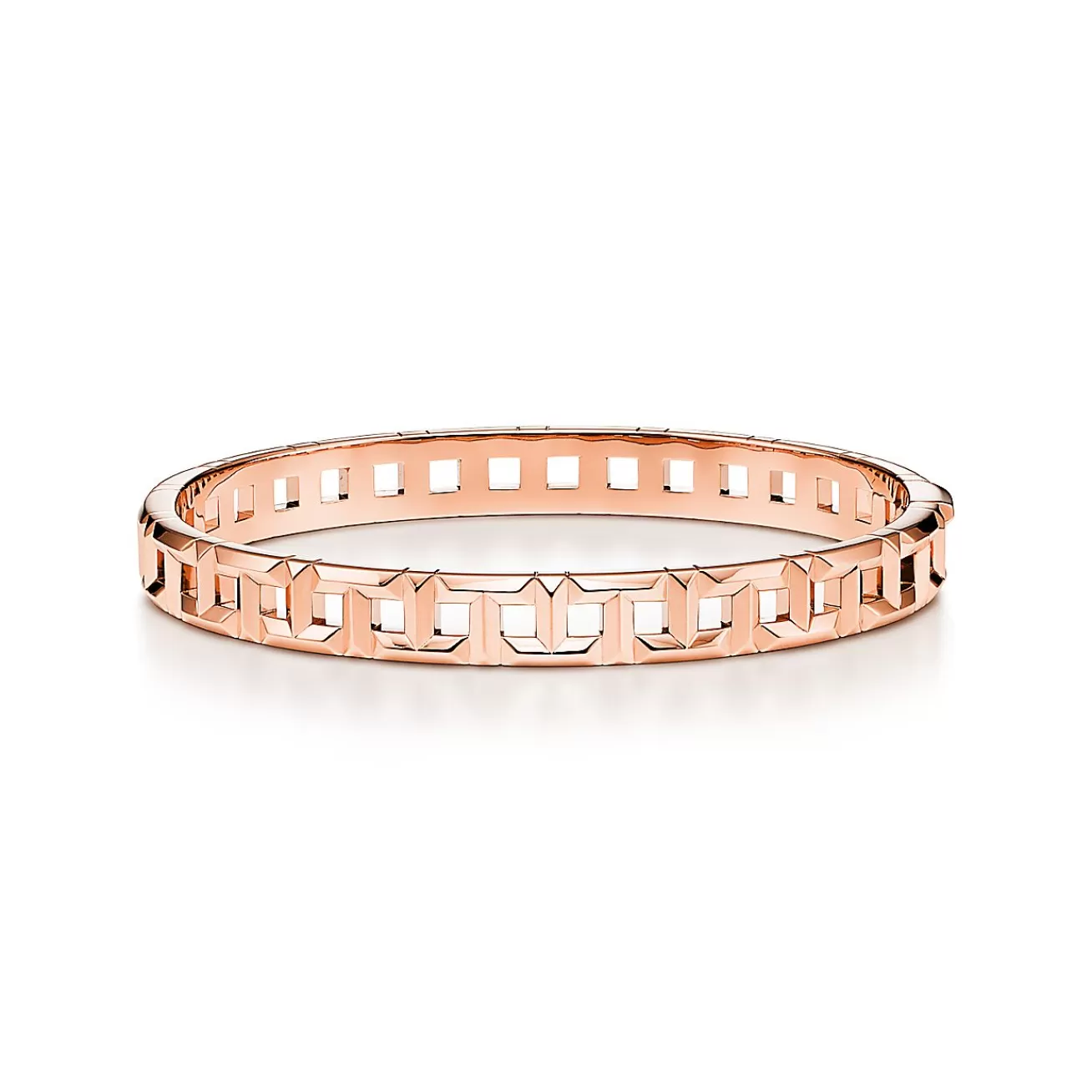 Tiffany & Co. Tiffany T True narrow hinged bangle in 18k rose gold, medium. | ^ Bracelets | Rose Gold Jewelry