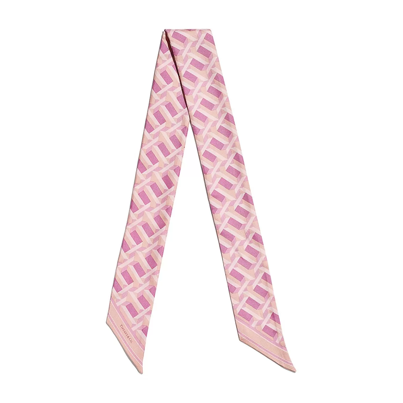 Tiffany & Co. Tiffany T True Ribbon Scarf in Crystal Pink Silk | ^Women Scarves & Stoles | Women's Accessories