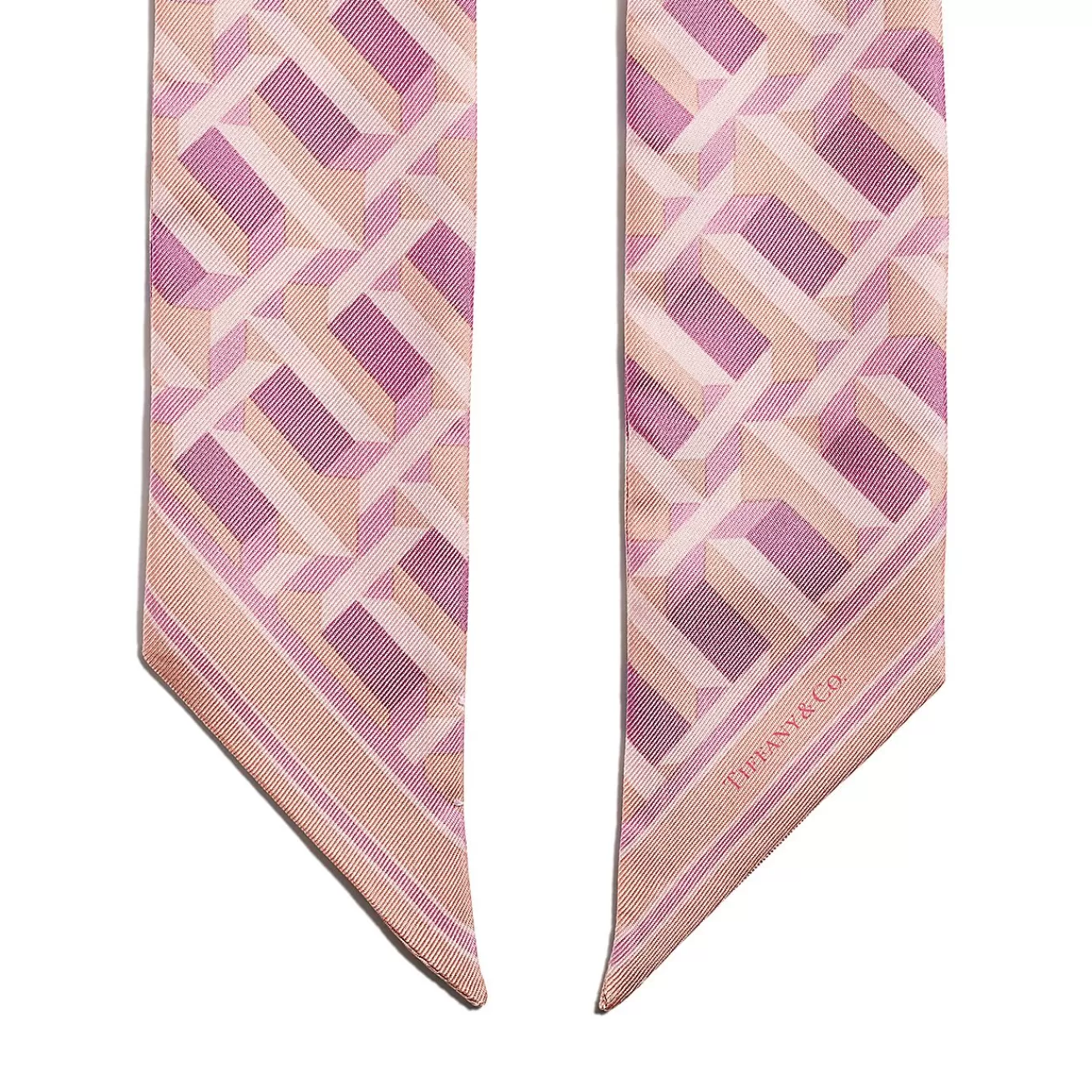 Tiffany & Co. Tiffany T True Ribbon Scarf in Crystal Pink Silk | ^Women Scarves & Stoles | Women's Accessories
