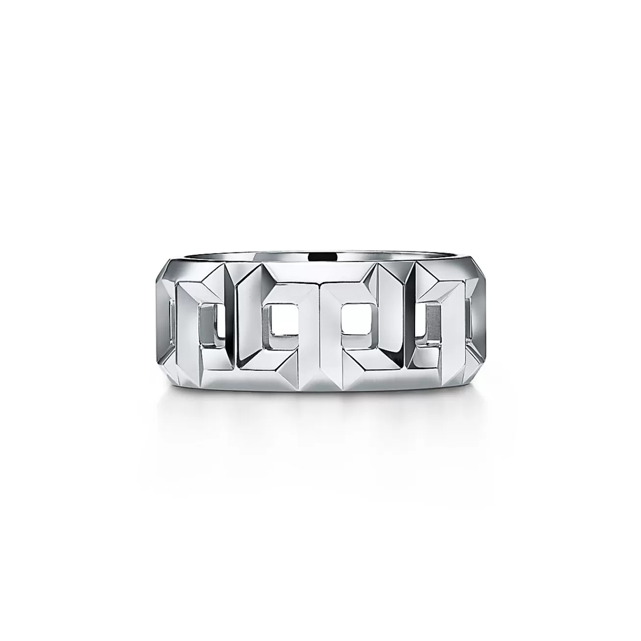 Tiffany & Co. Tiffany T True Ring in White Gold, 8 mm Wide | ^ Rings | Tiffany T