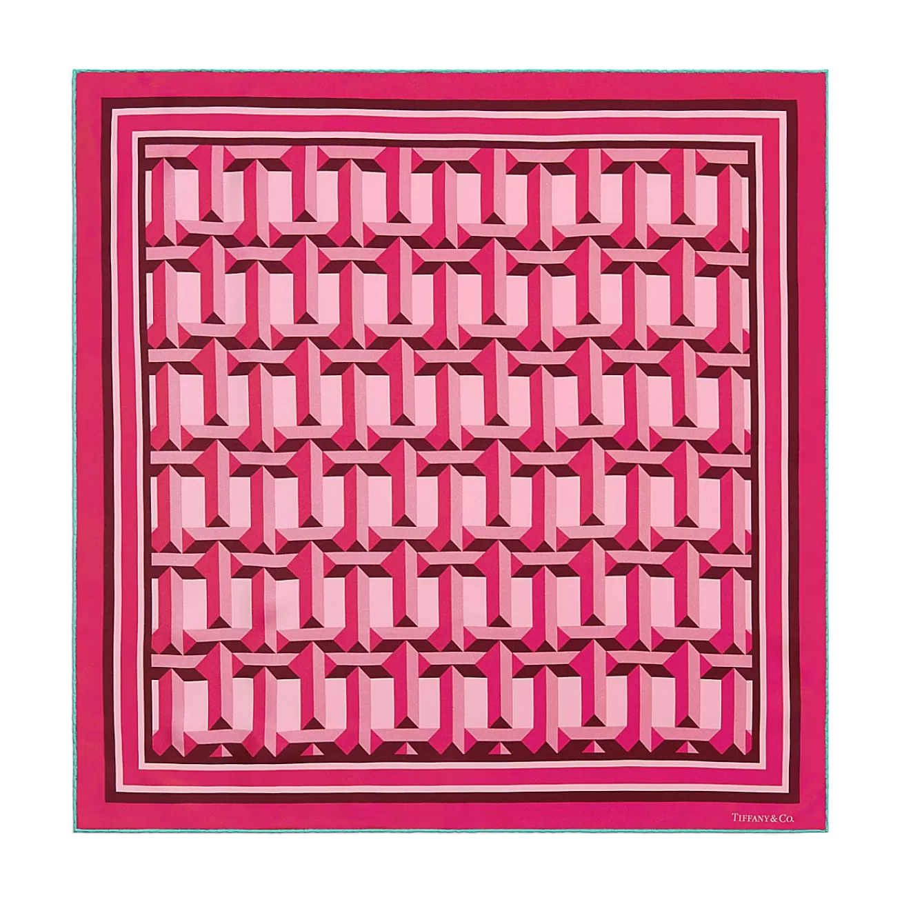 Tiffany & Co. Tiffany T True Square Scarf in Cerise Silk | ^Women Online Exclusives | Scarves & Stoles