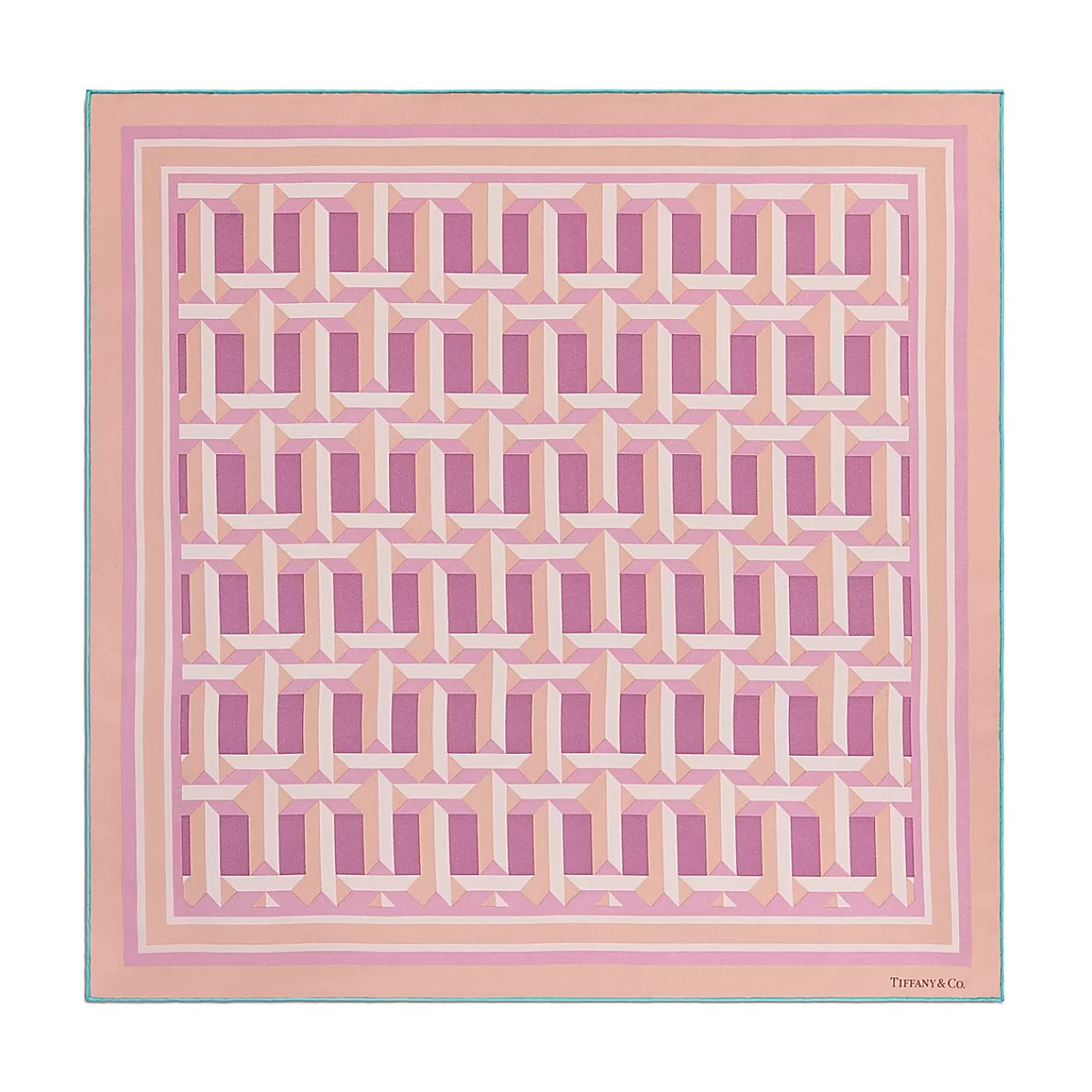 Tiffany & Co. Tiffany T True Square Scarf in Crystal Pink Silk | ^Women Scarves & Stoles | Women's Accessories