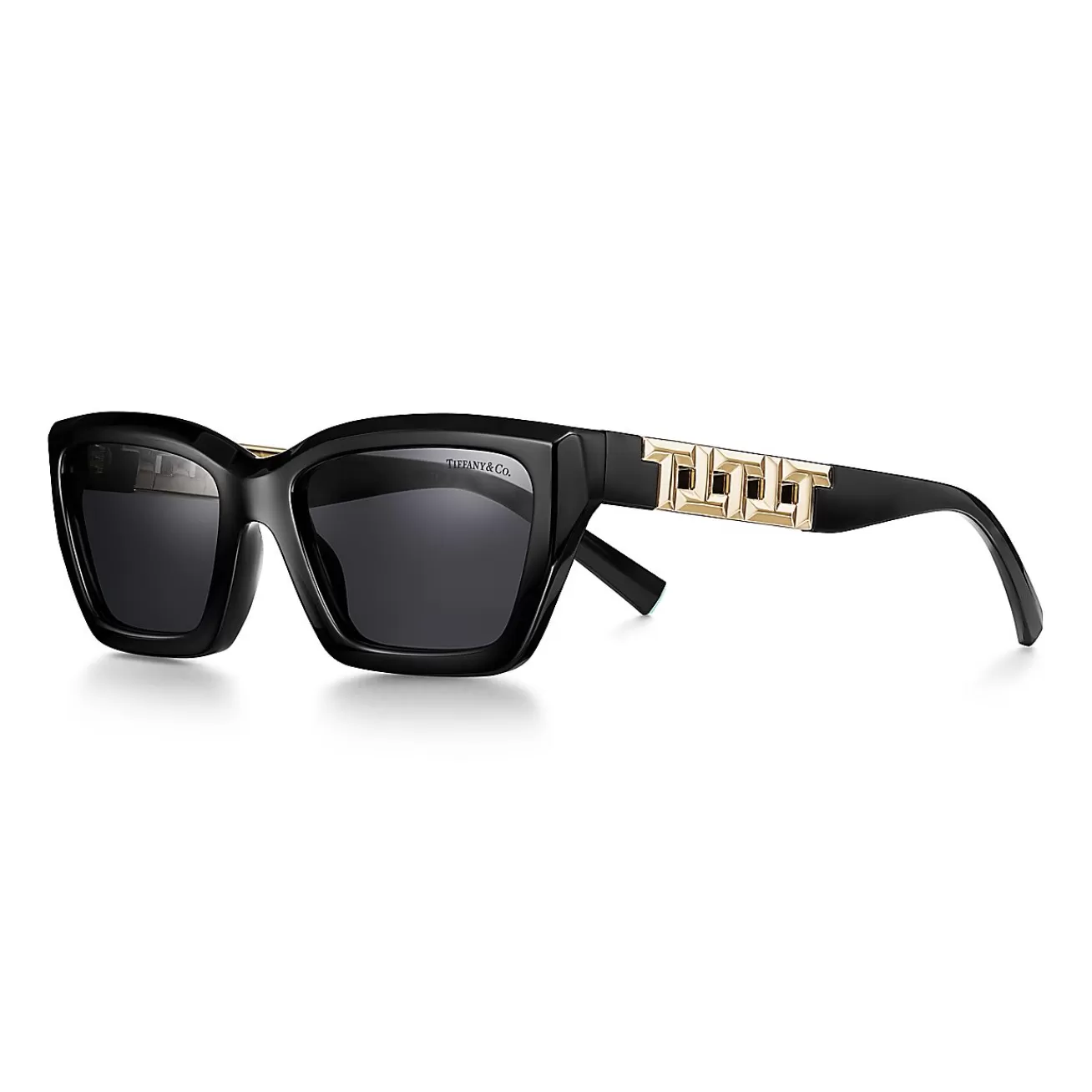 Tiffany & Co. Tiffany T True Sunglasses in Black Acetate with Dark Gray Lenses | ^Women Tiffany T | Sunglasses