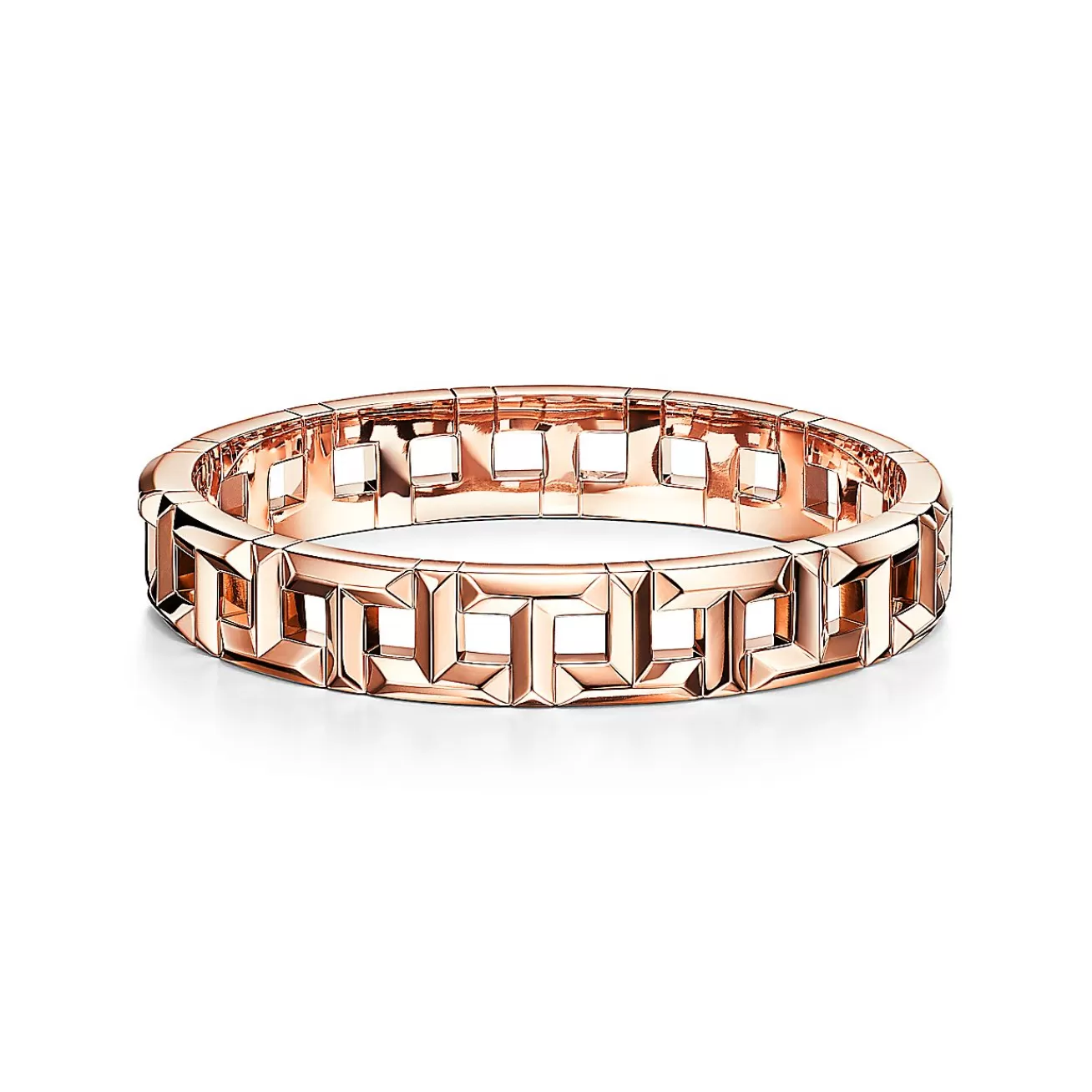 Tiffany & Co. Tiffany T True wide hinged bangle in 18k rose gold, large. | ^ Rose Gold Jewelry | Tiffany T