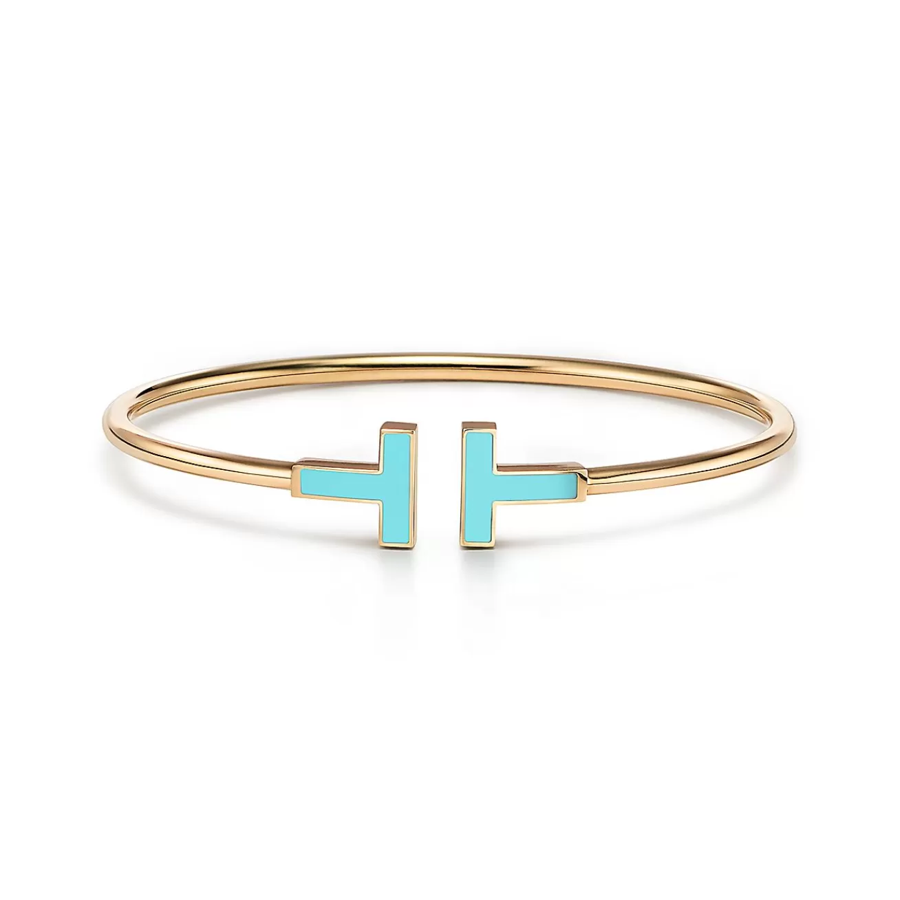 Tiffany & Co. Tiffany T turquoise wire bracelet in 18k gold, medium. | ^ Bracelets | Gold Jewelry