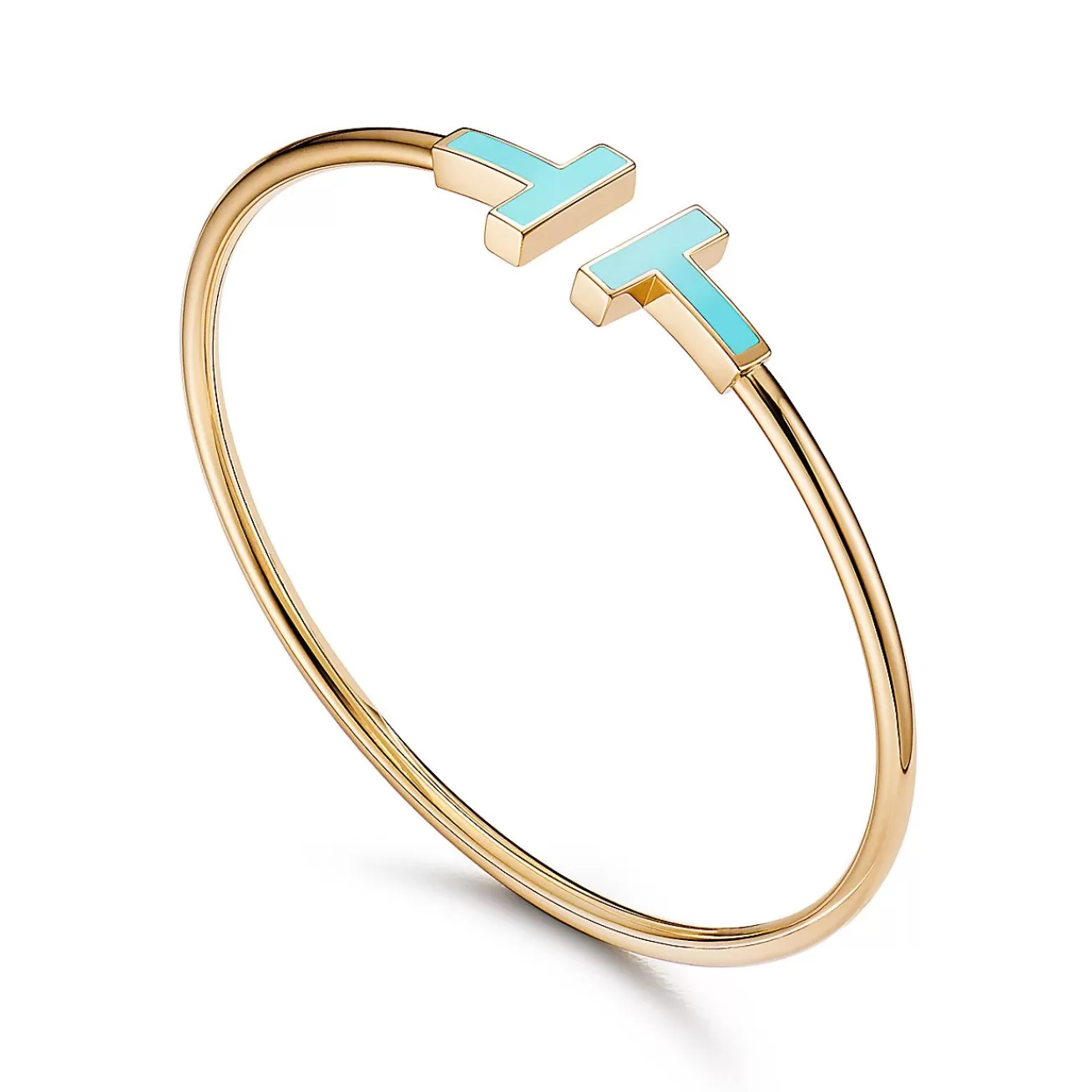 Tiffany & Co. Tiffany T turquoise wire bracelet in 18k gold, medium. | ^ Bracelets | Gold Jewelry