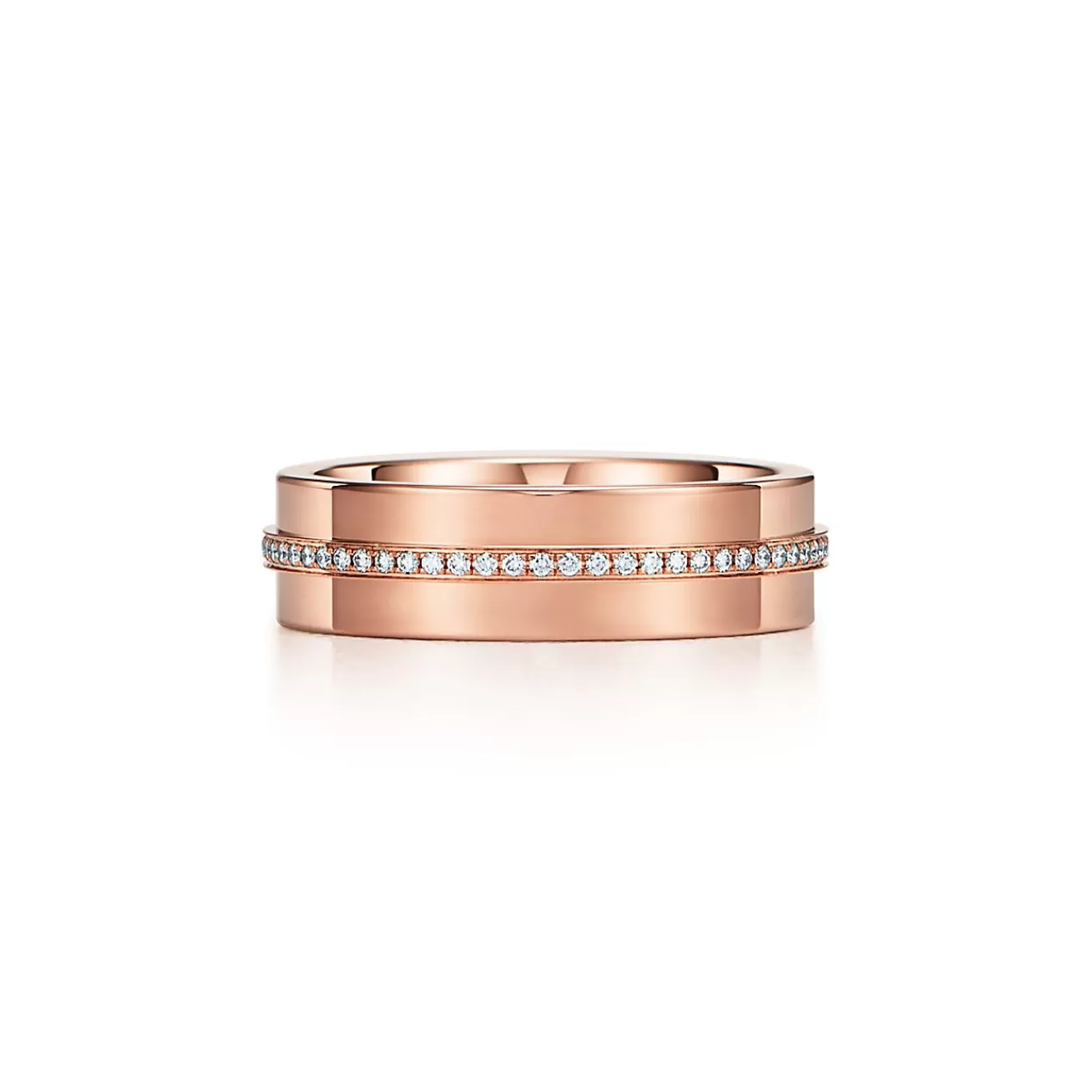 Tiffany & Co. Tiffany T wide diamond ring in 18k rose gold, 5.5 mm wide. | ^Women Rings | Men's Jewelry
