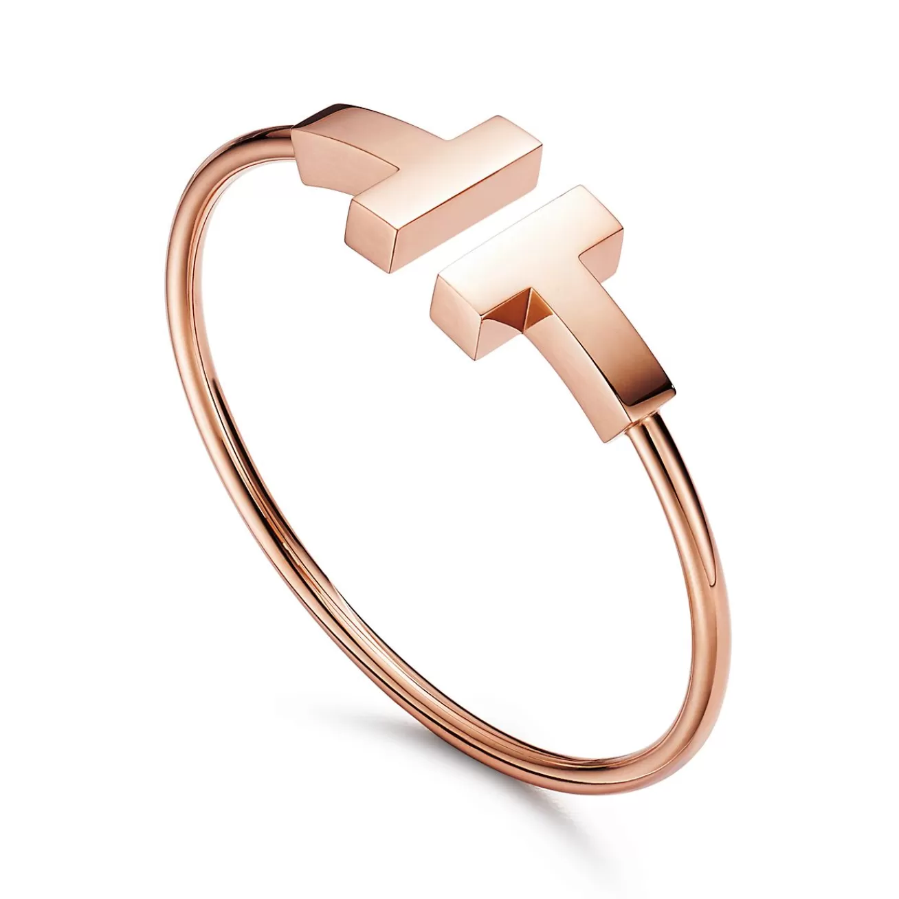 Tiffany & Co. Tiffany T wide wire bracelet in 18k rose gold, medium. | ^ Bracelets | Men's Jewelry