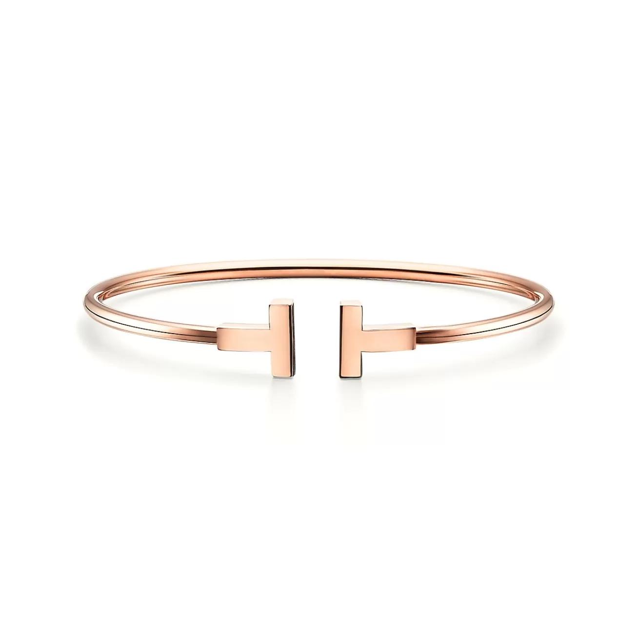 Tiffany & Co. Tiffany T wire bracelet in 18k rose gold, medium. | ^ Bracelets | Dainty Jewelry