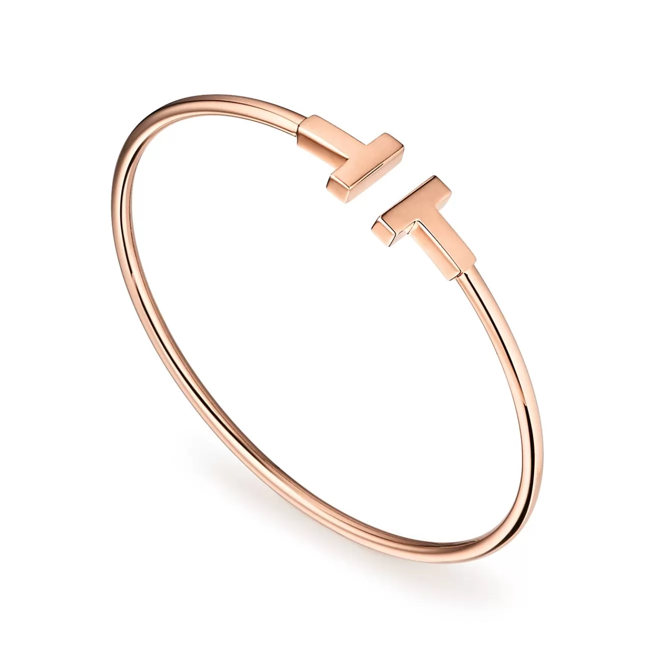 Tiffany & Co. Tiffany T wire bracelet in 18k rose gold, medium. | ^ Bracelets | Dainty Jewelry