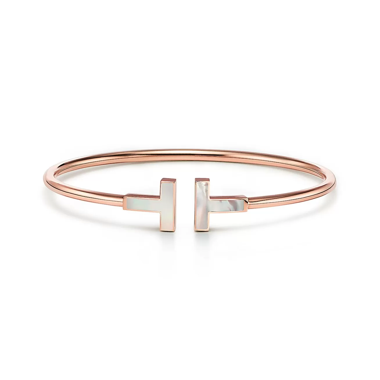 Tiffany & Co. Tiffany T Wire Bracelet in Rose Gold with Mother-of-pearl | ^ Bracelets | Gifts for Her