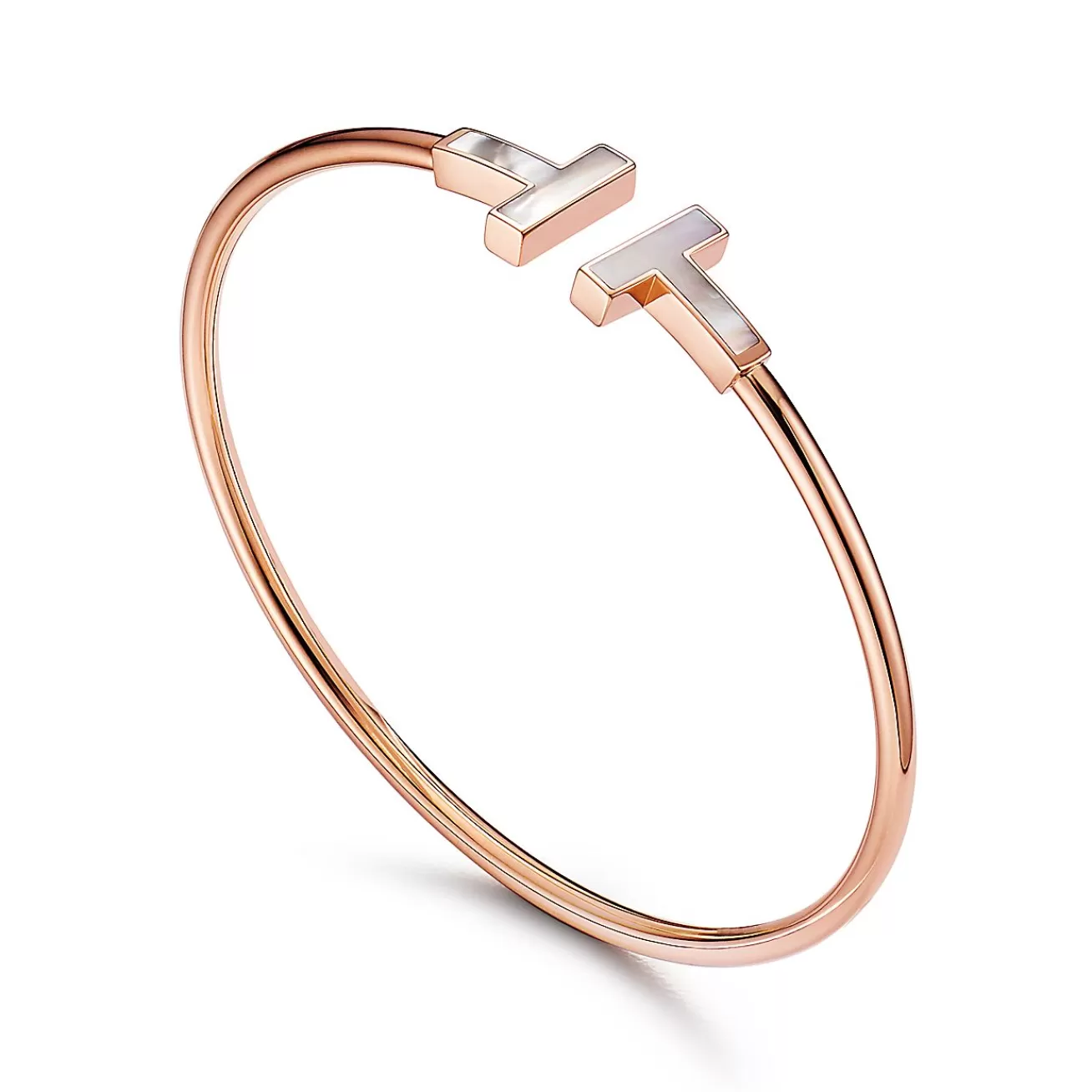 Tiffany & Co. Tiffany T Wire Bracelet in Rose Gold with Mother-of-pearl | ^ Bracelets | Gifts for Her