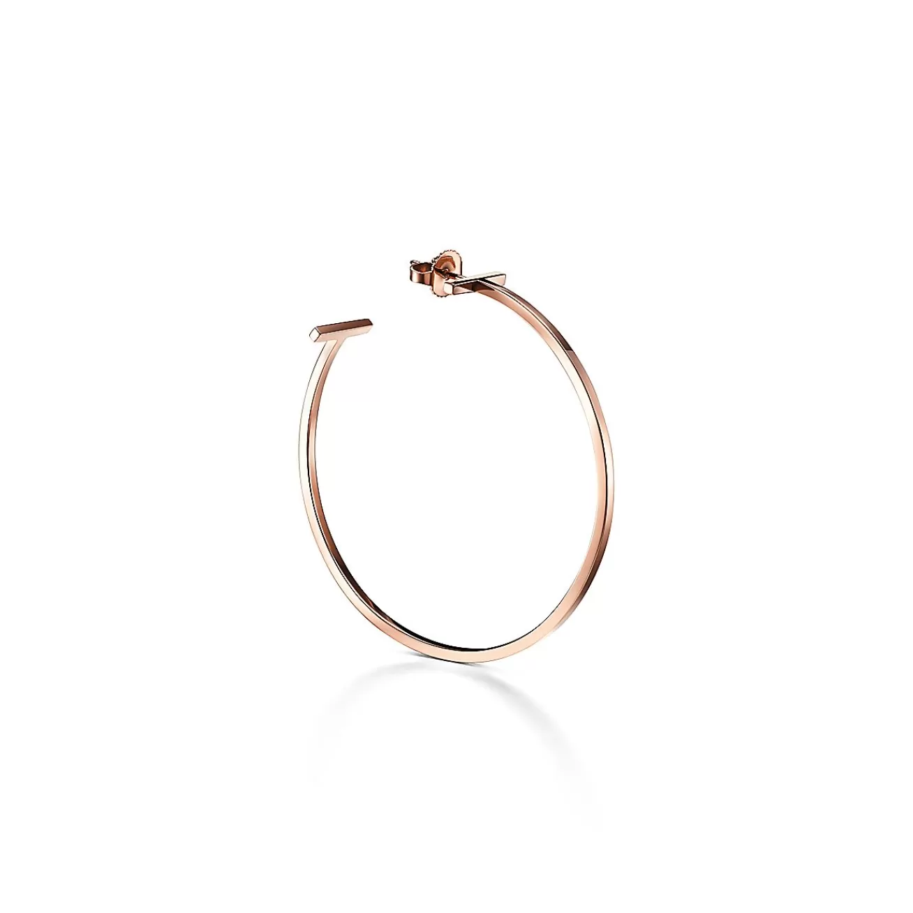 Tiffany & Co. Tiffany T wire hoop earrings in 18k rose gold, extra large. | ^ Earrings | Hoop Earrings