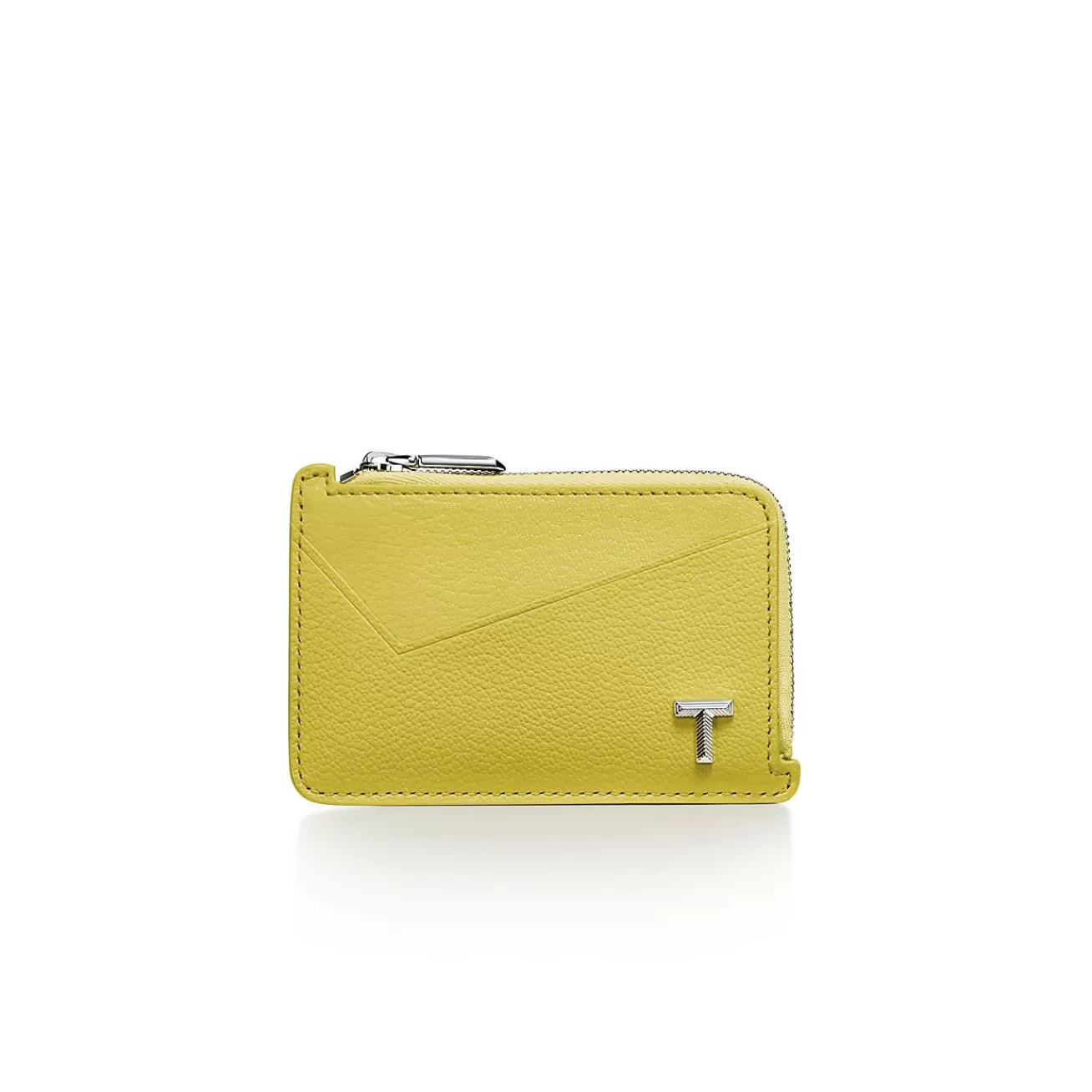 Tiffany & Co. Tiffany T Zip Card Case in Citrine Yellow Leather | ^Women Small Leather Goods | Women's Accessories