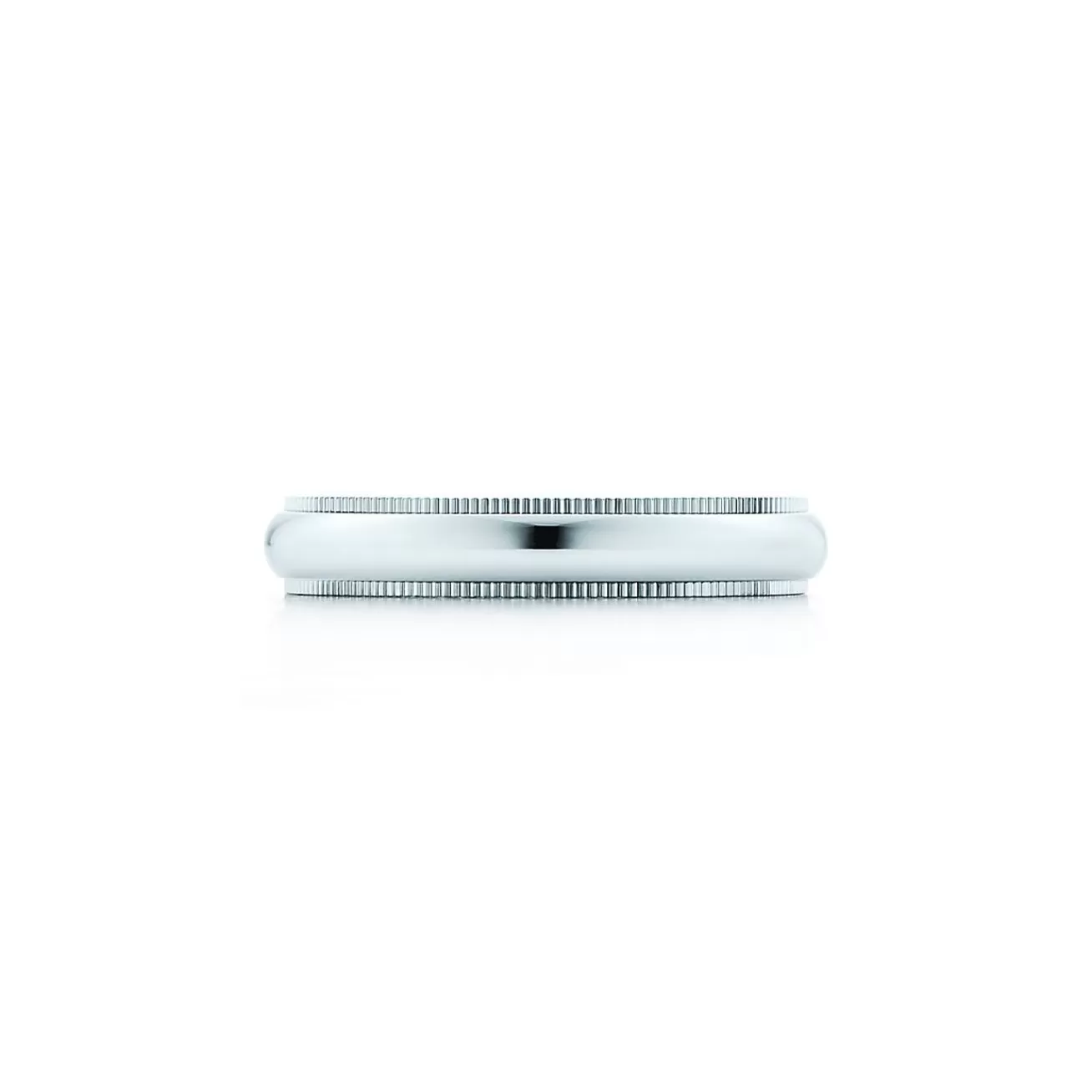 Tiffany & Co. Tiffany Together Milgrain Band Ring in Platinum, 4 mm Wide | ^Women Rings | Platinum Jewelry