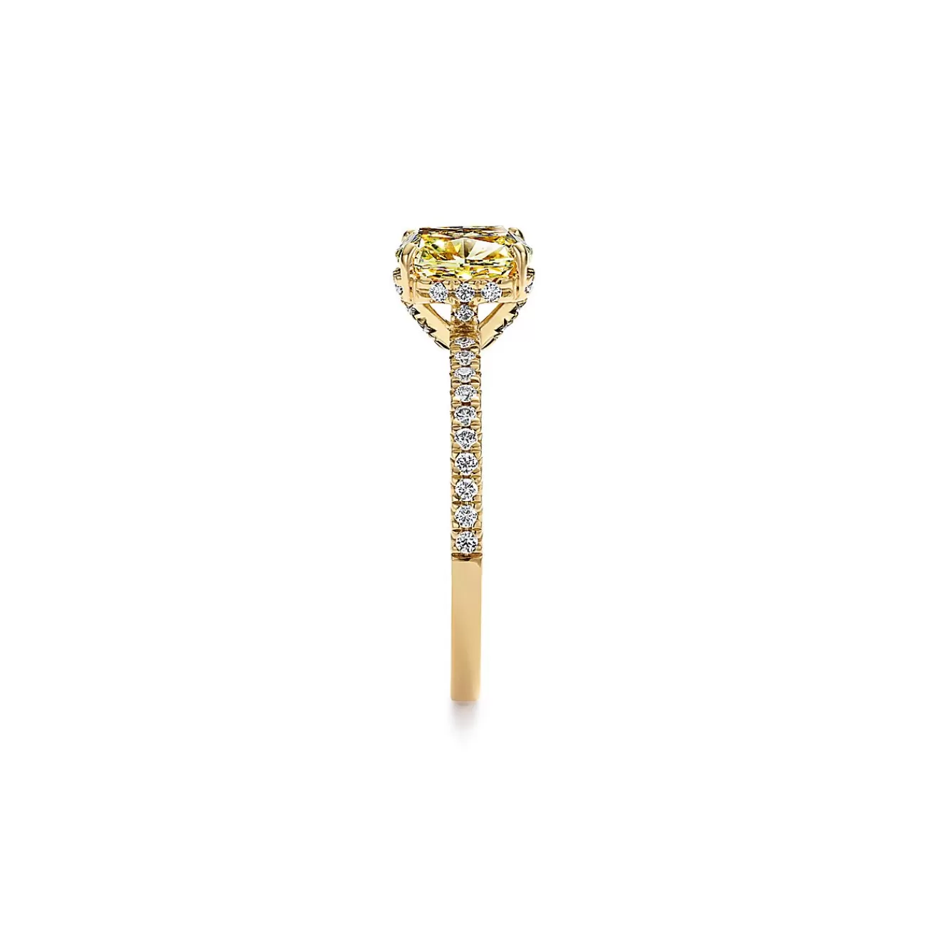 Tiffany & Co. Tiffany True® engagement ring in 18k yellow gold: an icon of modern love. | ^ Engagement Rings