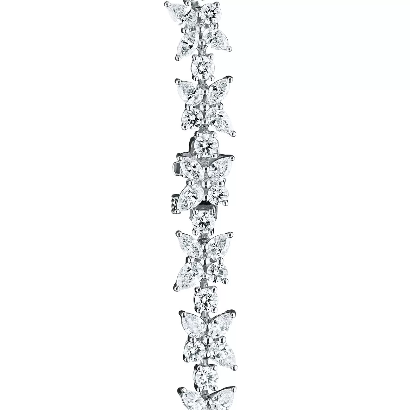 Tiffany & Co. Tiffany Victoria® Cluster Tennis Bracelet in Platinum with Diamonds | ^ Bracelets | Platinum Jewelry