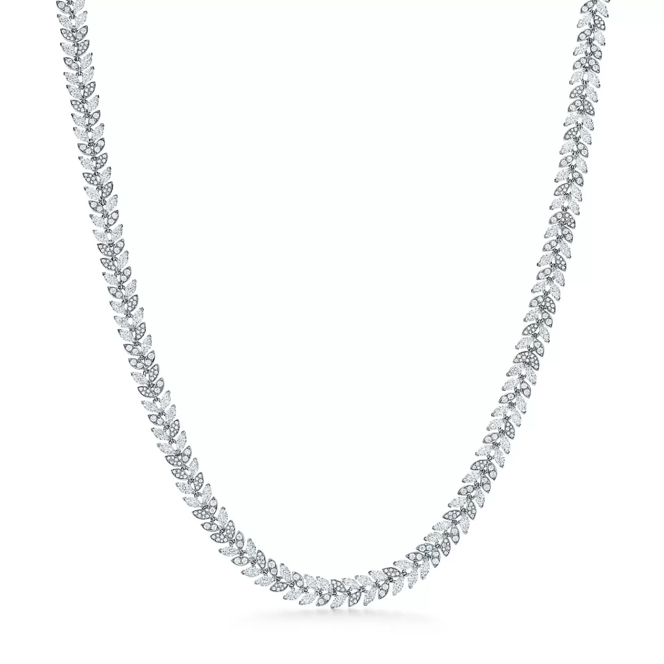 Tiffany & Co. Tiffany Victoria® diamond vine necklace in platinum, 16". | ^ Necklaces & Pendants | Platinum Jewelry