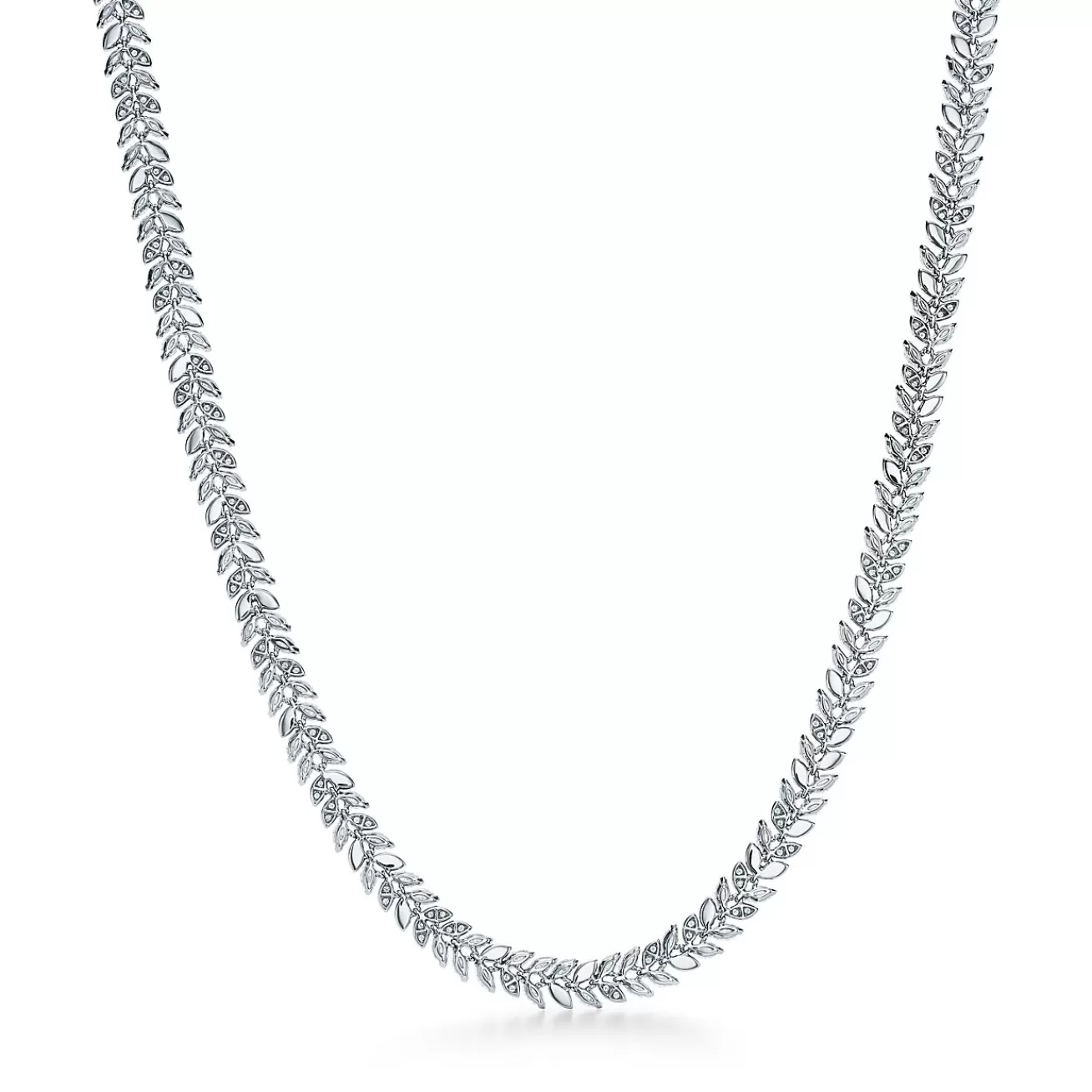 Tiffany & Co. Tiffany Victoria® diamond vine necklace in platinum, 16". | ^ Necklaces & Pendants | Platinum Jewelry