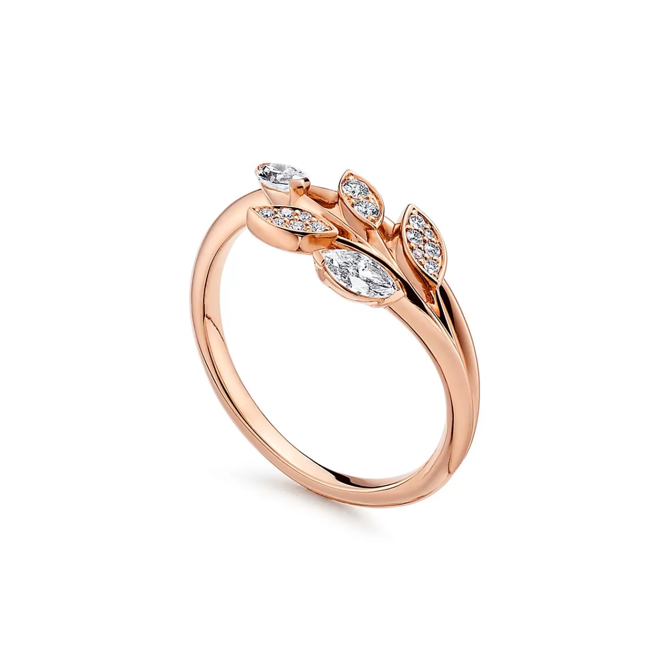 Tiffany & Co. Tiffany Victoria® diamond vine ring in 18k rose gold. | ^ Rings | Dainty Jewelry