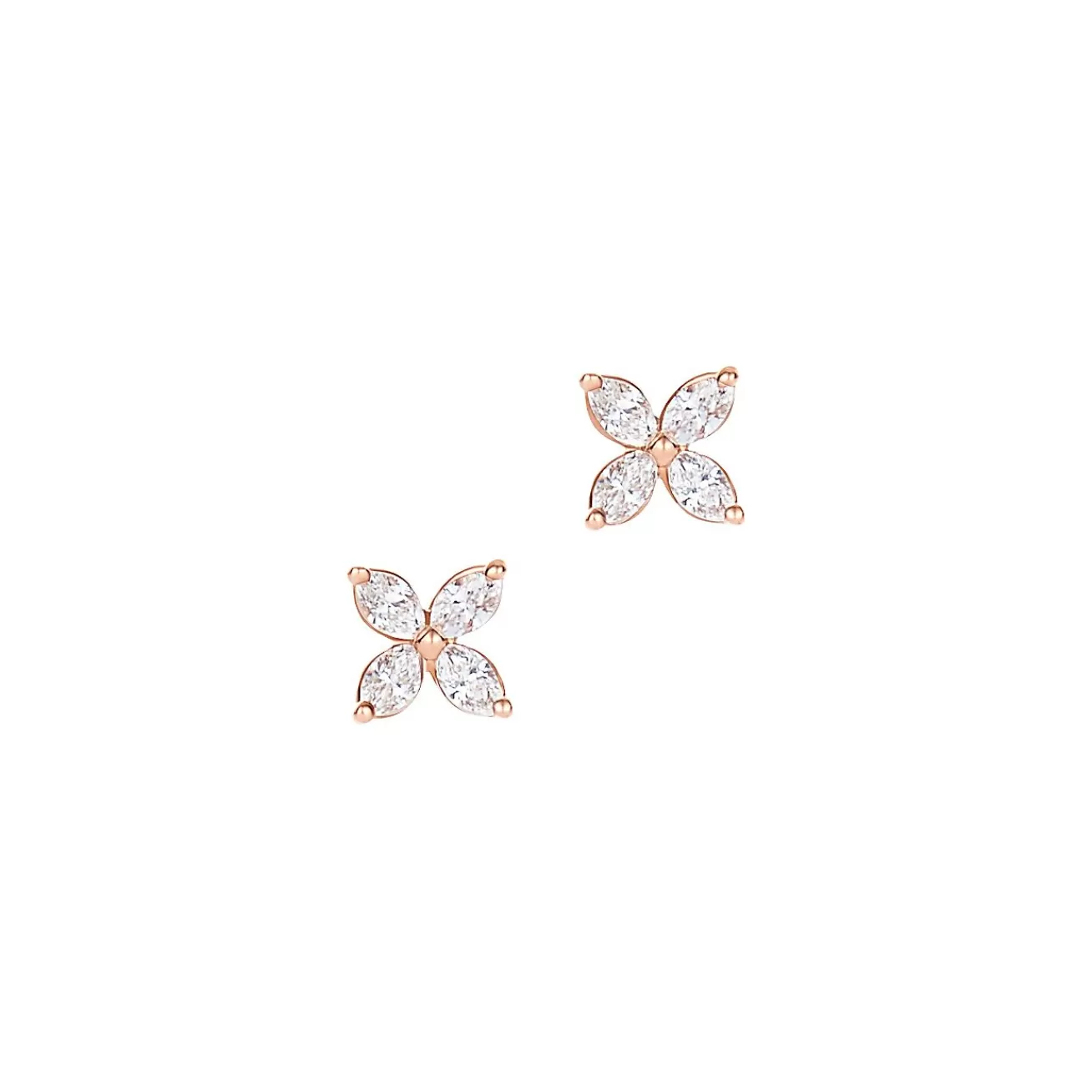 Tiffany & Co. Tiffany Victoria® earrings in 18k rose gold with diamonds, mini. | ^ Rose Gold Jewelry | Diamond Jewelry