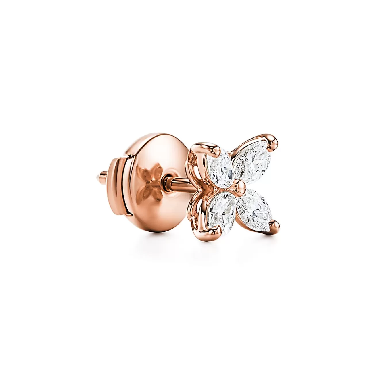 Tiffany & Co. Tiffany Victoria® earrings in 18k rose gold with diamonds, small. | ^ Earrings | Dainty Jewelry
