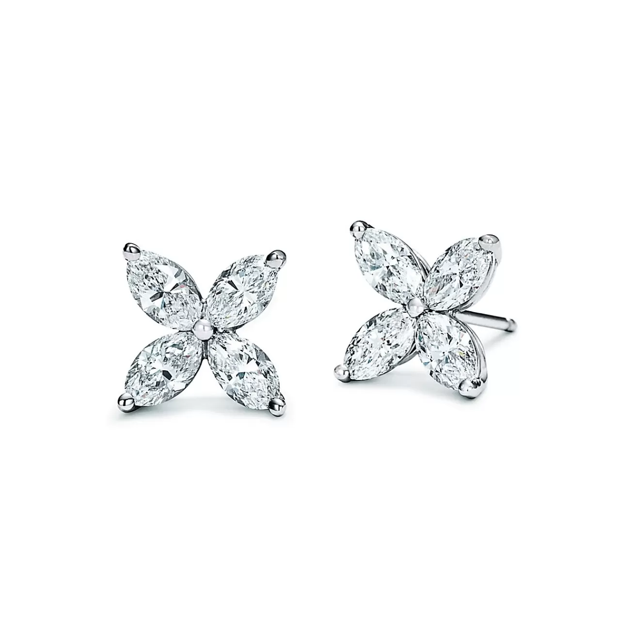 Tiffany & Co. Tiffany Victoria® earrings in platinum with diamonds, large. | ^ Earrings