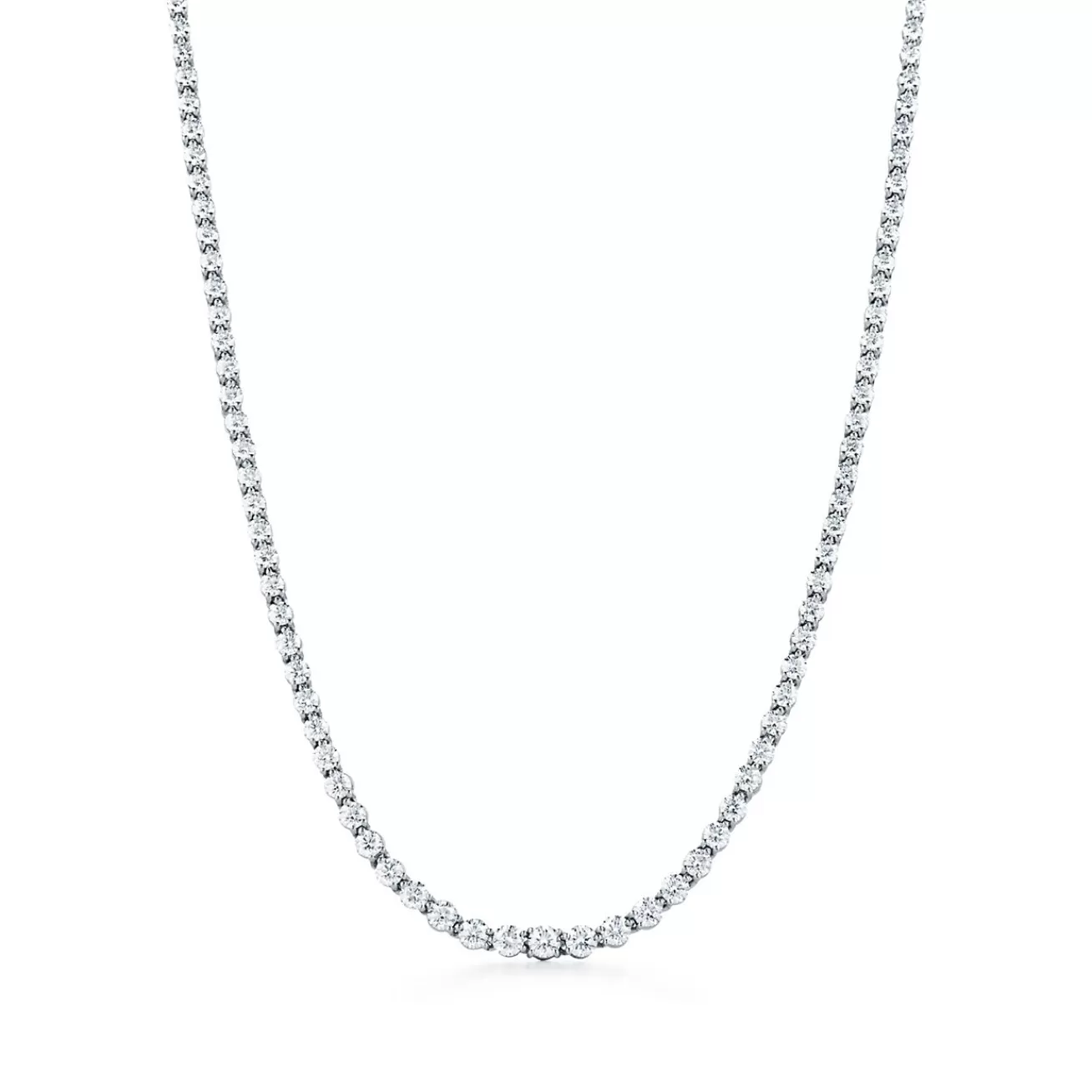 Tiffany & Co. Tiffany Victoria® graduated line necklace in platinum with diamonds. | ^ Necklaces & Pendants | Platinum Jewelry