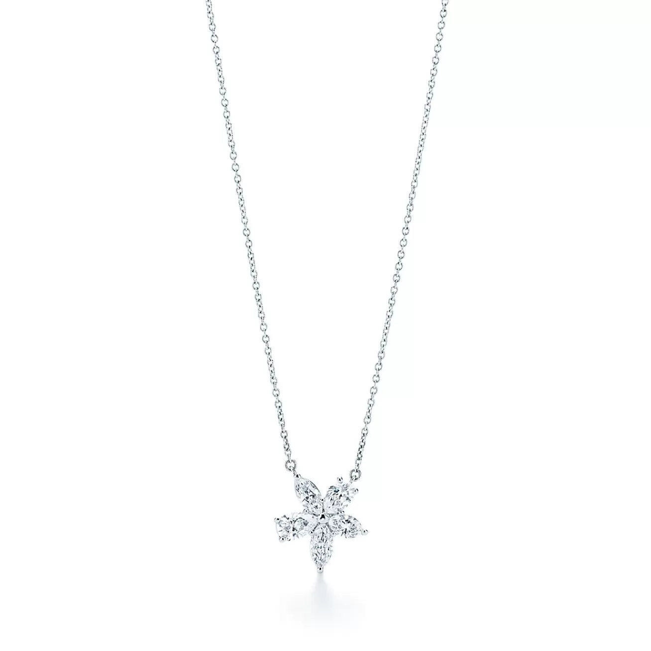 Tiffany & Co. Tiffany Victoria® mixed cluster pendant in platinum with diamonds, large. | ^ Necklaces & Pendants | Platinum Jewelry