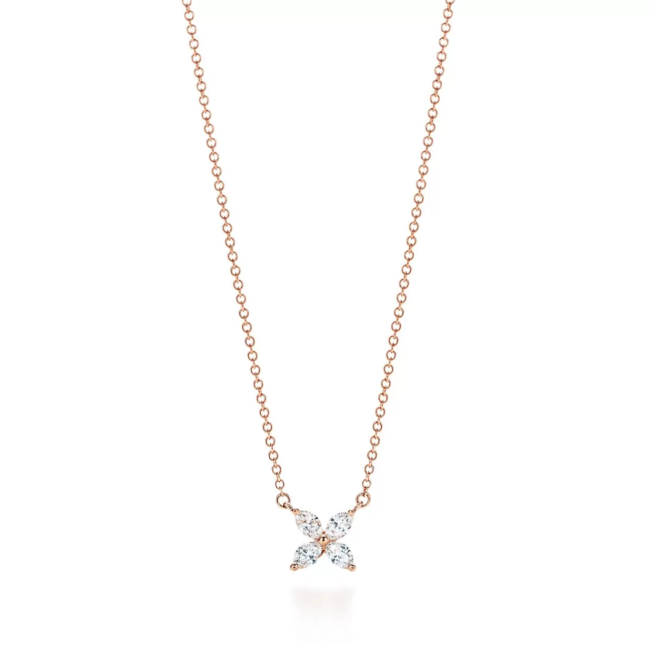 Tiffany & Co. Tiffany Victoria® pendant in 18k rose gold with diamonds, small. | ^ Necklaces & Pendants | Gifts for Her