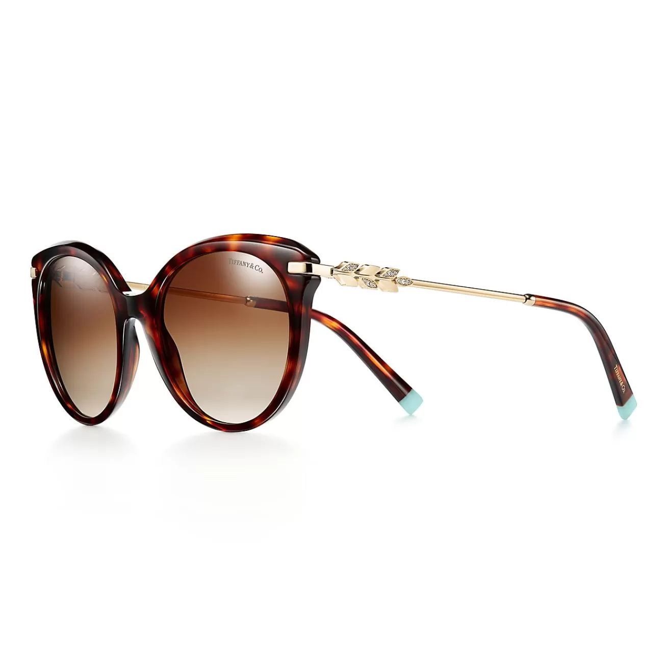 Tiffany & Co. Tiffany Victoria® Sunglasses in Tortoise Acetate with Gradient Brown Lenses | ^ Tiffany Victoria® | Sunglasses