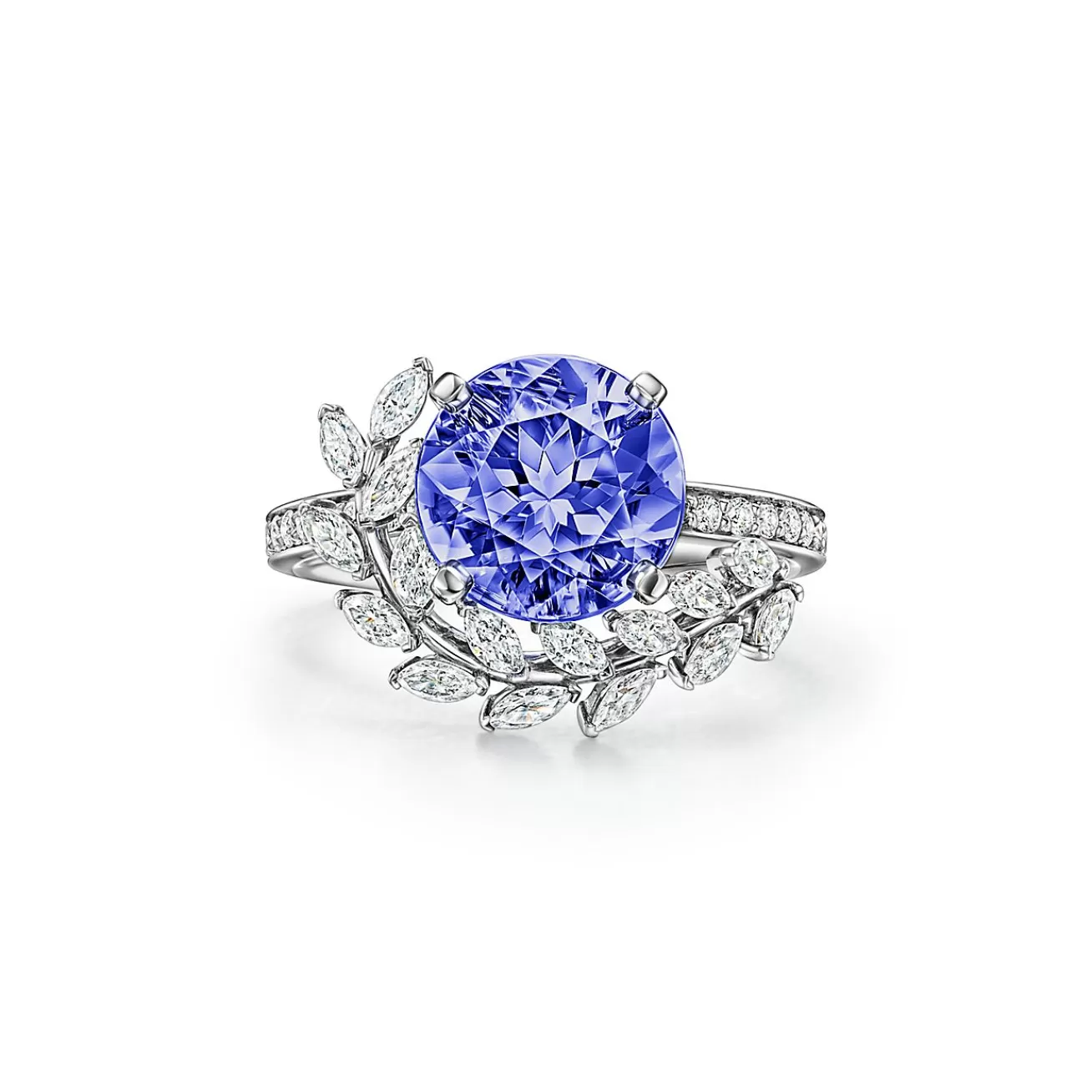 Tiffany & Co. Tiffany Victoria® Vine Ring in Platinum with a Tanzanite and Diamonds | ^ Rings | Platinum Jewelry
