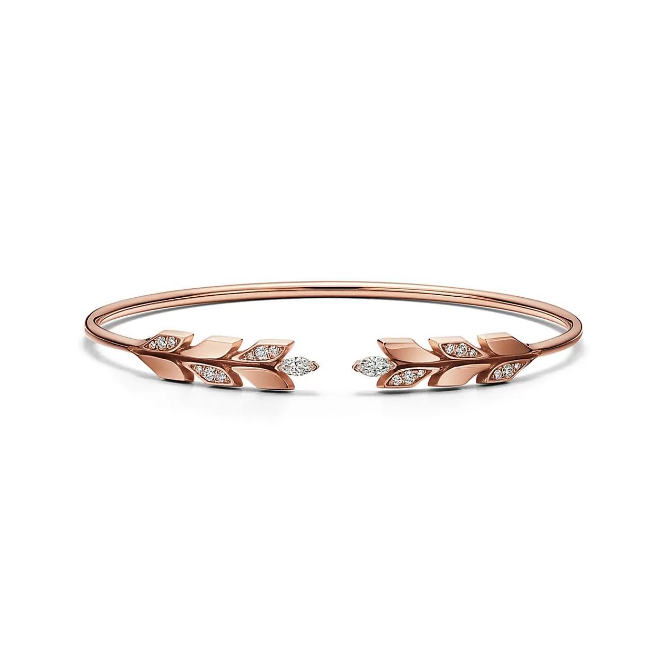 Tiffany & Co. Tiffany Victoria® Vine Wire Bracelet in Rose Gold with Diamonds | ^ Bracelets | Gifts for Her