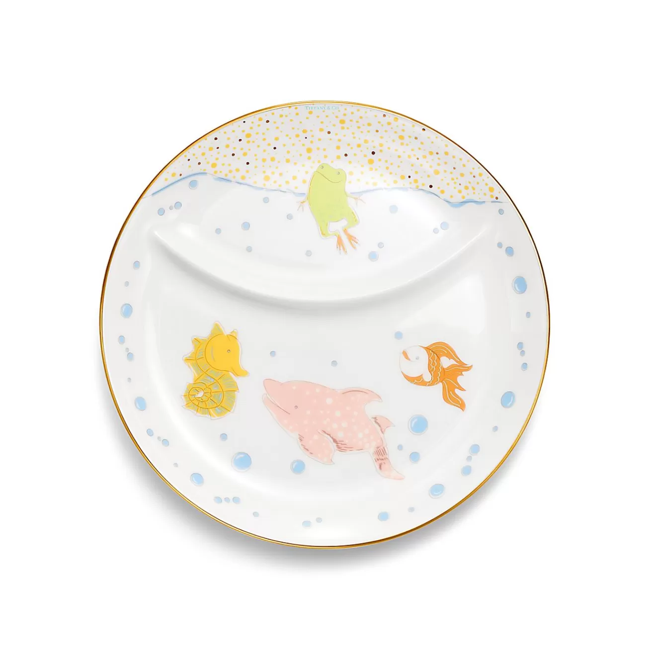 Tiffany & Co. Tiny Tiffany Sea Animals Two-section Baby Dish in Bone China | ^ Baby | Baby