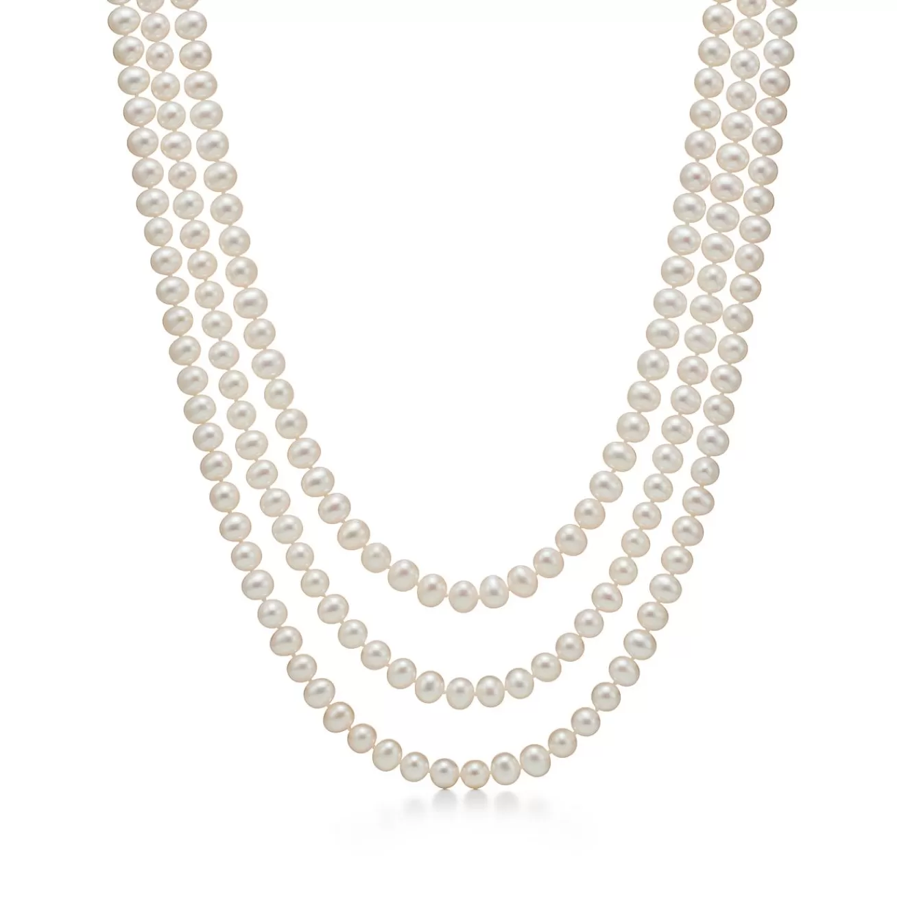 Tiffany & Co. Ziegfeld Collection Pearl Wrap Necklace with Silver Clasp, 6-7 mm | ^ Necklaces & Pendants | Sterling Silver Jewelry
