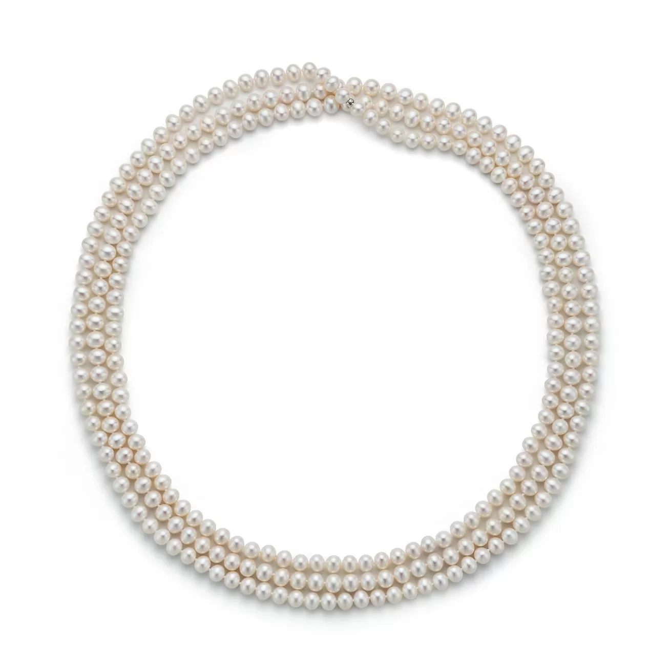 Tiffany & Co. Ziegfeld Collection Pearl Wrap Necklace with Silver Clasp, 6-7 mm | ^ Necklaces & Pendants | Sterling Silver Jewelry